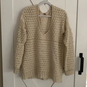 Cream Free People Sweater